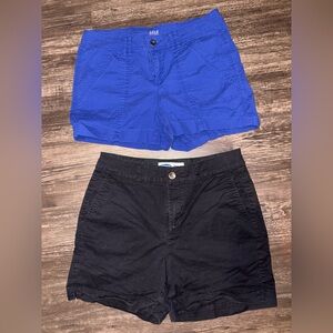 Women's Black and Blue Shorts